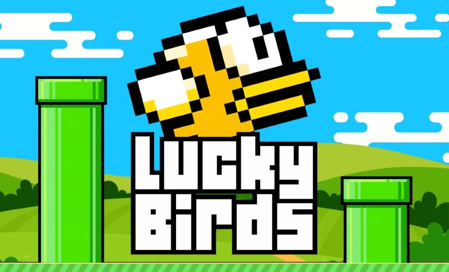 Lucky Birds pokie key art